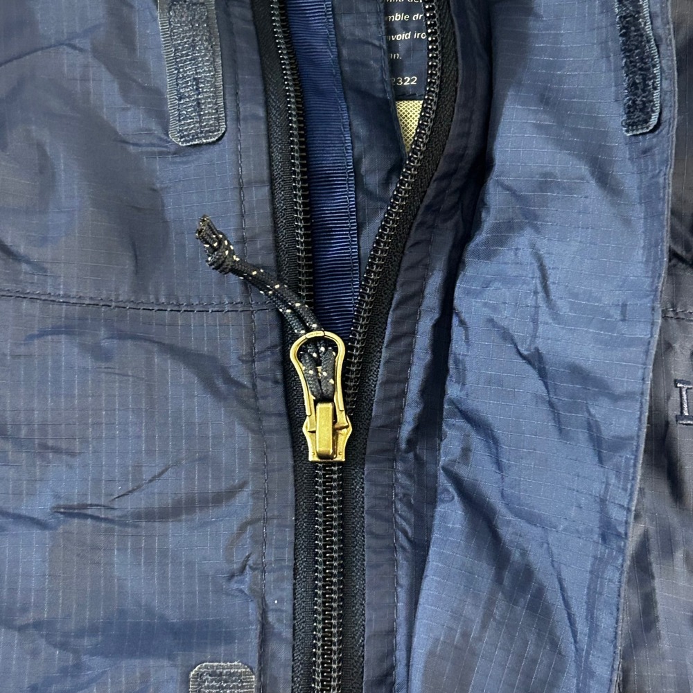 LL Bean Trail Model Rain Jacket‎ Mens Large Tall Blue Waterproof Hooded 268317 - Picture 8 of 12
